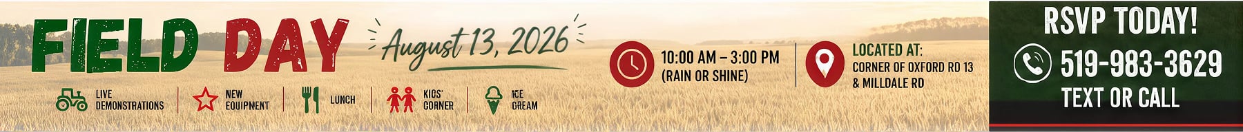 Field Day August 13, 2026